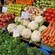 Market stall with fruits and vegetables